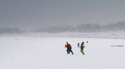Fun In The Snow, Running With Tobogans, Australia