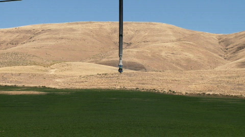 Irrigation Sprinkler On Farm