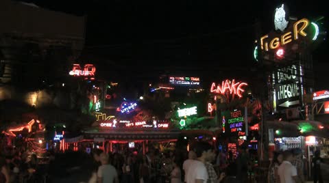 Neon Lights In Patong, Phuket, Thailand