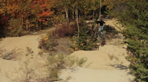 Bike Rider Jumping Dirt Trails