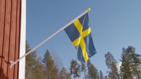Swedish Flag Blue Sky