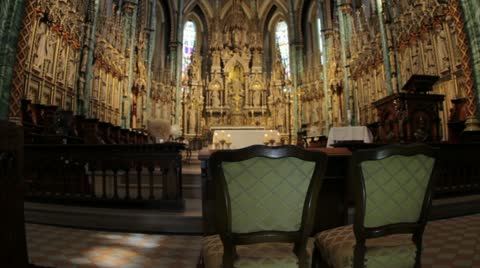 Slider Shot Of Catholic Basilica