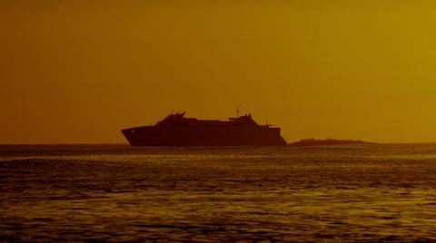 Ferry At Sunrise