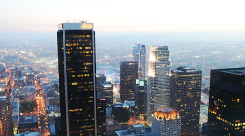 4K La Cityscape At Night Time Lapse