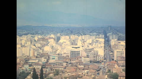 Athens, Greece - 1970: Cityscape From The Parthenon