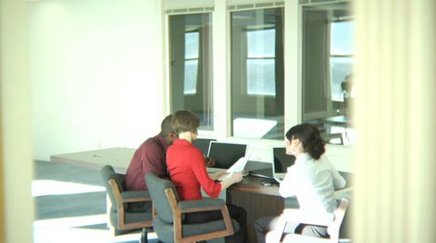 Woman Shuts Door, Rack Focus