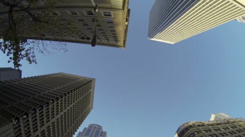 Looking Up At Seattle Buildings, Skyscrapers, Architecture, City
