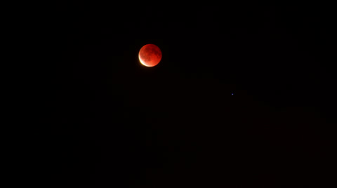 Lunar Eclipse 2014 Moon And Clouds April 18
