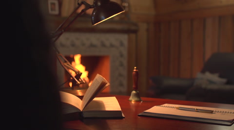 Stock Video Footage Fireplace Cabinet