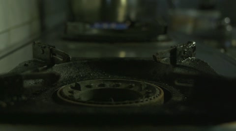 Ignition Of Gas Stove In Slow Motion