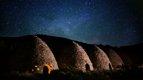4K Death Valley Night Sky 05 Timelapse Milkyway Charcoal Kiln