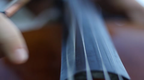 Playing The Cello With Fingers - Stringed Musical Instrument