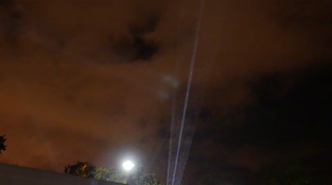 Laser Lights In Rain