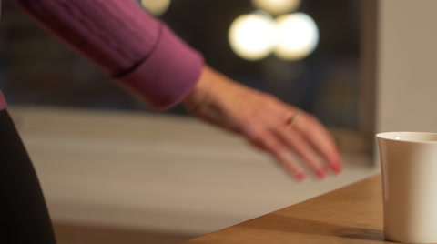 Middle Aged Baby Boomer Models Using Technology To Pay Bills Online