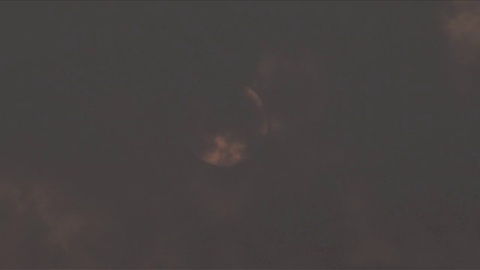 Uk Oct 2017 - Sahara Desert Dust In The Sky Turns The Sun Red Following A Storm