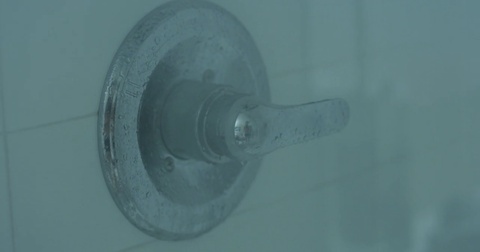 Shower Handle In The Off Position